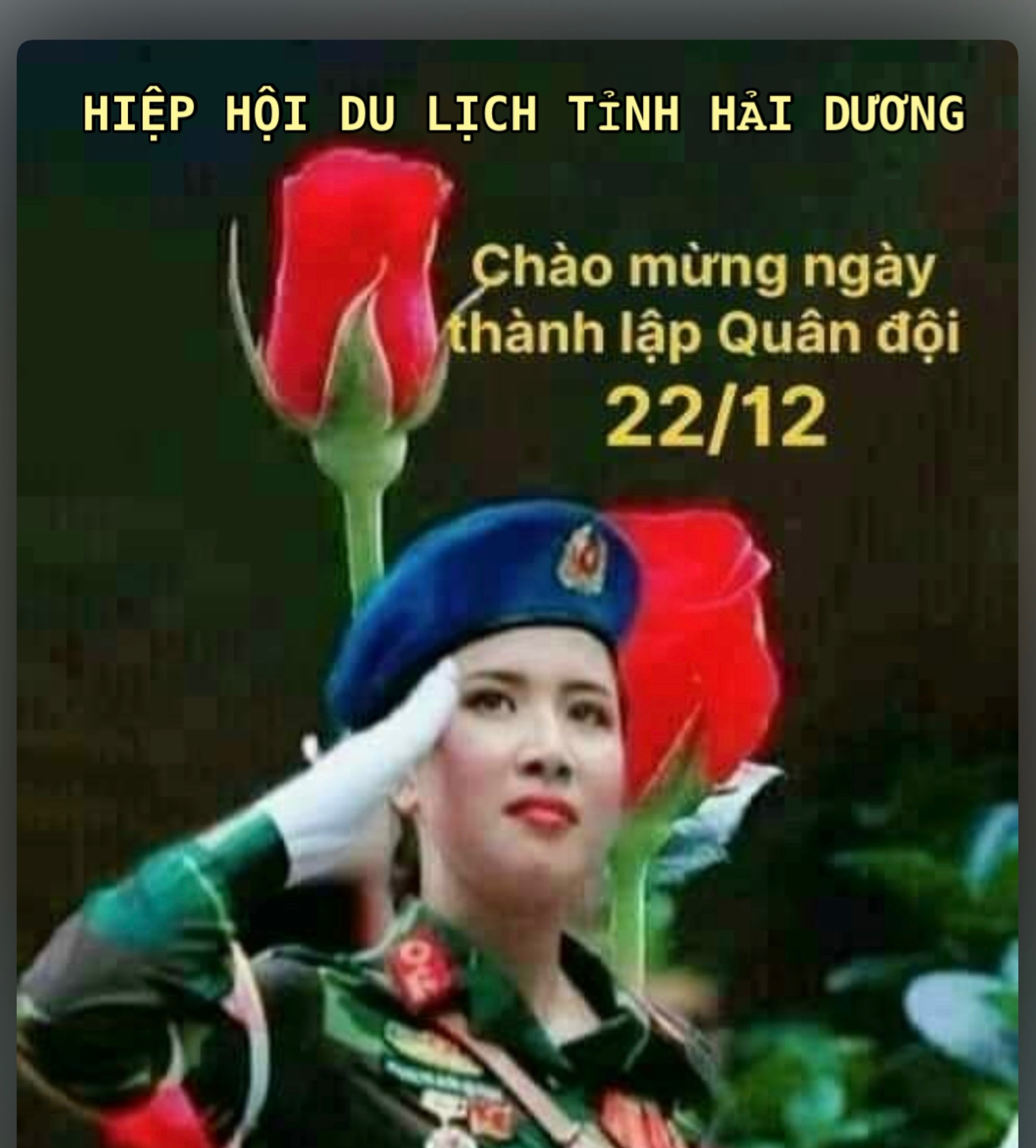 Hiệp hội Du lịch tỉnh Hải Dương chào mừng ngày thành lập Quân đội Nhân dân Việt Nam